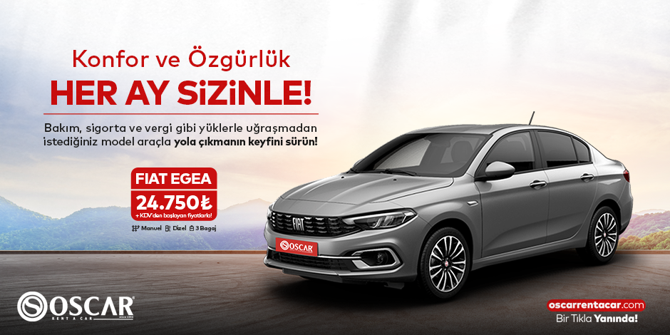 Fiat Egea Dizel Manuel Aylık 24.750 TL